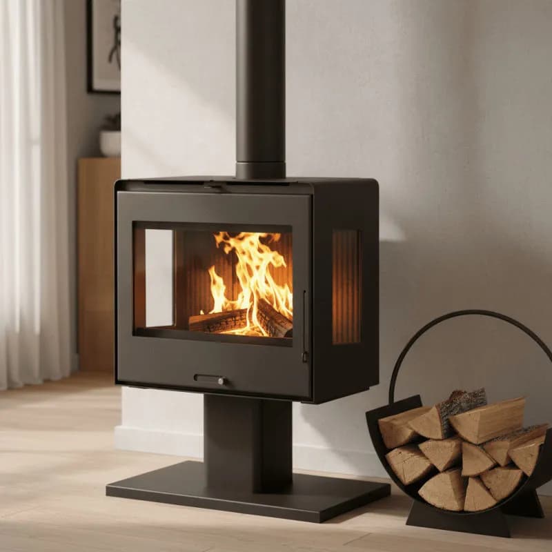 Helia-Holzofen mit Panoramablick – 10 kW —